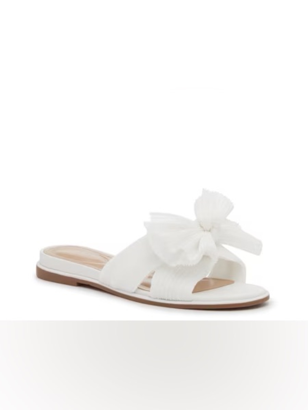 Women’s White Bow Slide Sandal